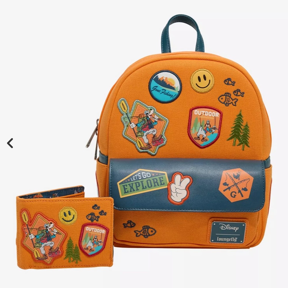 Loungefly Disney A Goofy Movie Camping Canvas Mini Backpack & Wallet - Exclusive